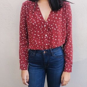 Amour Vert Kaya Silk Blouse